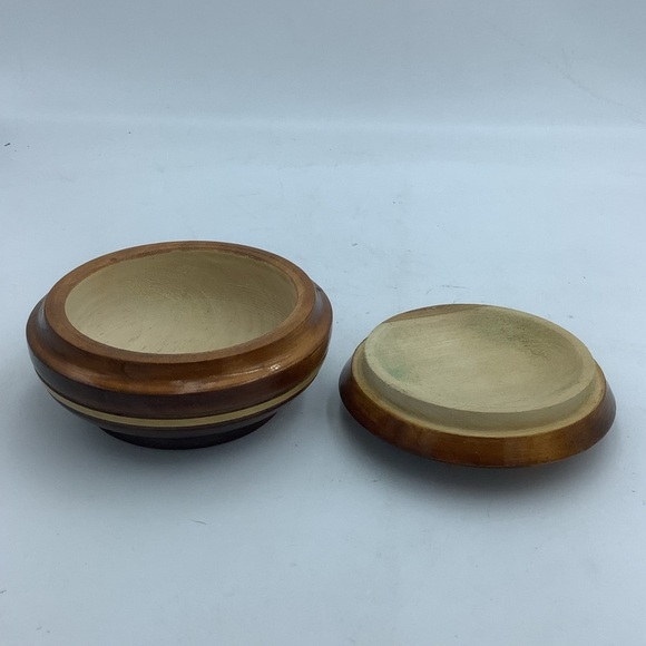 Handmade in Poland Carved Lidded Wood Box - Picture 3 of 5